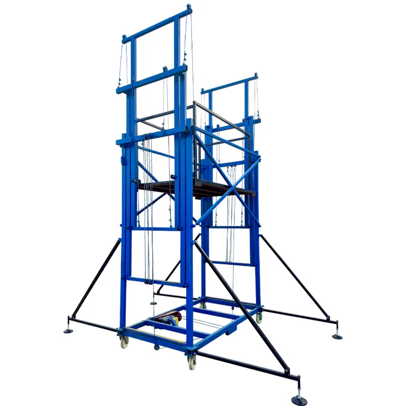 JIN YANG HU warehouse construction use 4m 5m 6m 8m foldable electric scaffolding lift platform