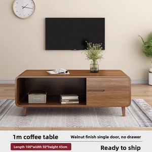 Soporte para TV |   Juego de Mesa de Centro Minimalista y Moderno para Sala de Estar |   Mueble de TV de Madera Maciza con Base - Product Image 6