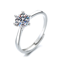 Bijoux de mode personnalisés, anneaux classiques en acier inoxydable et moissanite pour femmes et filles, à porter au quotidien