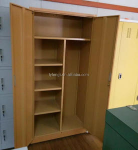 2 Door Modern Foldable Steel Wardrobe with <b>Swing</b> Doors for <b>Bedroom</b> and Gym Use Metal Construction - Product Image 4