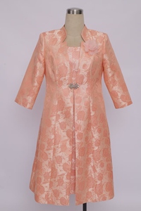 Elegante Conjunto de Vestido y Chaqueta de Dos Piezas para Iglesia, Ideal para Eventos Formales de Domingo, Madres de la Novia y Coros - Product Image 4