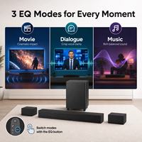 Sistem Speaker Home Theater HiFi 410W Daya Besar 5.1 Kanal Subwoofer Kayu Nirkabel Loudspeaker Bass Dalam untuk Speaker Audio TV