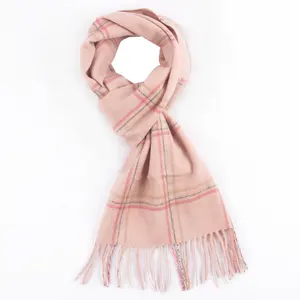 Custom Design Double-sided 100% Cashmere Thick Scarf Women Warm Wool Scarf