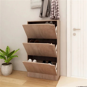 Mueble Zapatero Moderno de <span class=keywords><strong>MDF</strong></span> con 3 Cajones y Puertas Abatibles Extensibles, Ahorra Espacio para Apartamentos, Hogares y Salas de Estar - Product Image 2