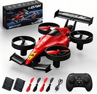Voiture et Avion Télécommandés 2-en-1 EPT 2.4G avec Manèvements à 360 Degrés, Maintien d'Altitude et Lumières LED pour Enfants