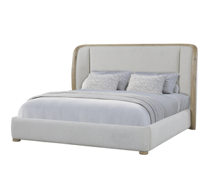 King Adjustable Convertible Modern Upholstered <b>Bed</b> with Pine Inspired <b>Frame</b> - Product Image 5