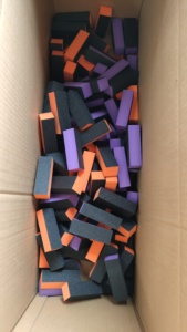 Factory Manufacturer Orange White Purple White 3way Buffer Nail Buffer <strong>Sanding</strong> <strong>Block</strong> - Product Image 4