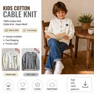 Cardigan Autunnale per Bambini, Maglione Lavorato a Maglia con Ricami, Maglione per Bambine, Capospalla - Product Image 1