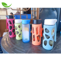 Couvercle de bouteille d'eau en verre de Silicone en forme personnalisée, housse de protection, manchon de bouteille d'eau en verre de Silicone
