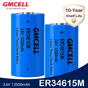 แบตเตอรี่ LiSOCl2 ER34615M แบตเตอรี่กำลังสูงแบบขดลวด ER34615 สำหรับ GSM/GPRS,NB-IoT,RTU,DTU - Product Image 1