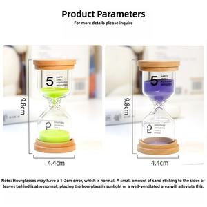<span class=keywords><strong>Sablier</strong></span> en bois moderne fait à la main, options de 1/3/5/10/15/20/30 <span class=keywords><strong>minutes</strong></span>, écologique pour le bureau/la décoration/l'apprentissage des enfants - Product Image 3