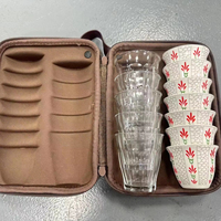 2024 <strong>Best</strong> <strong>Selling</strong> Portable Camping Coffee Glass <strong>Cups</strong> Outside Teapot <strong>Cup</strong> <strong>6</strong> <strong>Cups</strong> in One <strong>Set</strong> with EVA Casket for Coffee Wine Juice