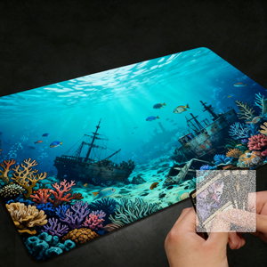 Tapis de jeu <span class=keywords><strong>Yu</strong></span>-<span class=keywords><strong>Gi</strong></span>-<span class=keywords><strong>Oh</strong></span> en caoutchouc naturel, personnalisé, imprimé en velours, pour table, jeu de cartes de tarot, tapis de jeu de cartes - Product Image 1