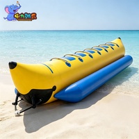 Bateau banane gonflable personnalisé pour 6 à 8 personnes, en PVC, à une rangée, tractable, pour les sports nautiques en mer et en lac, idéal pour les centres de villégiature