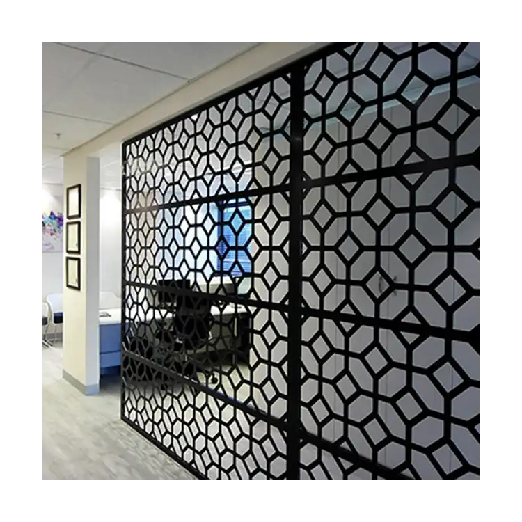 Benutzerdefinierte Laser Cut Dekoration Kunst Metall Bildschirm Konferenz Zimmer Büro Bildschirm Teiler