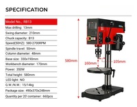 Perceuse à colonne industrielle Fusai 600W FS-RB18, norme allemande, haute puissance, haute précision