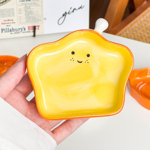 Creative bread-shaped snack dishes, small ceramic household dishes, hot <b>pot</b> <b>dipping</b> sauce dishes, vinegar dishes, and condiment - Product Image 3