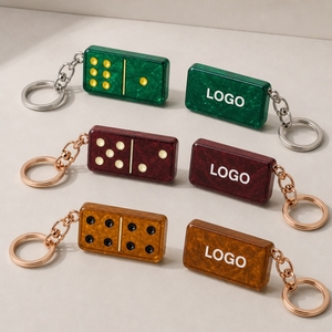 Porte-clés en résine personnalisé avec numéro porte-bonheur et logo, idéal pour les cadeaux - Product Image 2