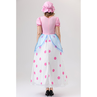 Costumes d'Halloween pour adultes, personnages de dessins animés, princesse à pois roses, Costumes Cosplay, bergère