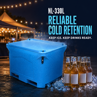 Bac de traitement des fruits de mer isotherme commercial de 330 L pour la réception, le refroidissement et les fruits de mer en cours de traitement – Durable, réutilisable, fourniture OEM