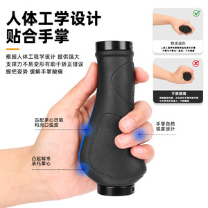 Puños de Manillar de Bicicleta YUUISD, de Goma, Ergonómicos, Bloqueables, Largos y Cortos, para Bicicleta Eléctrica Plegable - Product Image 1