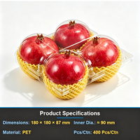 Groothandel Transparante PET Blisterverpakkingen Fruitbakjes Wegwerpbaar Plastic voor Sinaasappel Perzik Peer Avocado Granaatappel 0,3 mm Dik