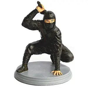 Reçine Ninja heykel, Ninja heykeli japon Bushido dekorasyon heykeli Polyresin