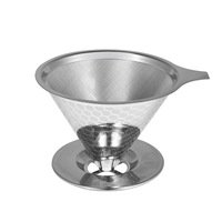 Pasokan langsung pabrik 304 baja tahan karat Filter kopi lapisan ganda 600 jaring sarang lebah jala Filter kopi kualitas Premium