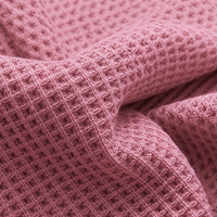 Peignoir à capuche en tissu gaufré, longue robe de chambre, vêtement de nuit 100% coton pour femme, peignoir léger de détente, personnalisable en gros