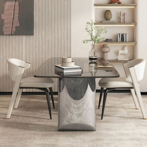 تصميم عصري عالي الجودة ، 12 من أعلى الزجاج المقسى ، حجم كبير لأثاث غرفة الطعام في المنزل - Product Image 2