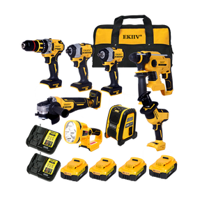 Ekiiv Mới Đa Chức Năng Hộ Gia Đình & Xe Công Cụ Thợ Thủ Công Không Dây Điện Khoan Bộ Combo Bộ Công Cụ Chế Biến Gỗ - Product Image 1