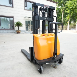 Apilador Eléctrico de Palets de 1500 kg con Elevación Hidráulica, Caja de Batería Naranja y Fácil Mantenimiento, Equipo de Construcción - Product Image 1