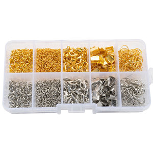 Juego de Ganchos para Pendientes Circulares Individuales, Chapados en Oro y Plata, con Tapas para Cuentas, Accesorios de Joyería Económicos - Product Image 3