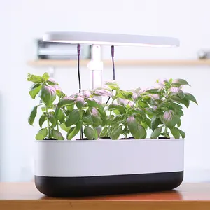 OlizZ211スマートガーデンホーム屋内グラスファイバー野菜プランターボックス人工植物プラスチック自己散水植木鉢