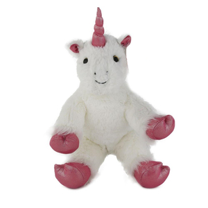 Set di Peluche Unicorno Bianco Genitore-Figlio, Morbidi Animali Mitologici Imbottiti con Dettagli Rosa, Regalo e Decorazione Ideali - Product Image 2