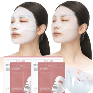 Organic Korean Bio Collagen <b>Face</b> Mask Hydrating Sheet Anti-Age Overnight Real Deep Hydration with Hyaluronic Acid Ingredients - Product Image 4