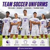 Uniforme de Fútbol Personalizado con Logotipo y Número, Camisetas de Fútbol de Poliéster y Elastano para Partidos