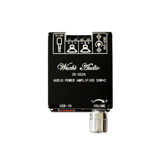 ZK-502A Audio Digital Power Amplifier Board Module SMD Mounting OEM Brand 2.0 Stereo Dual Channel 50W+50W H Bridge