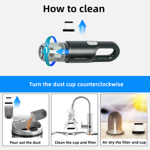 Mini Aspirateur de Voiture Portable Rechargeable sans Fil 6000Pa, à Main en Plastique pour Fonctions de Nettoyage à Sec de Voiture - Product Image 5