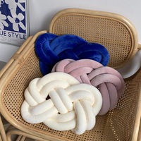 Creative Knot Ball Rose Blumen kissen Weiches Sofa Lendenwirbel säule Haushalts kissen Gewebte Technik Festliches Muster Tragbar