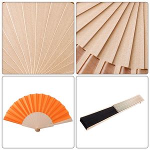 Handle Folding Fan Wooden Folding Fan 23cm <b>Foldable</b> Portable Compact Durable Ideal Handle Folding Fan for Event Gift - Product Image 2