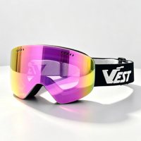 Masque de ski pour sports d'hiver, lentille magnétique interchangeable, sangle à dégagement rapide, anti-buée UV400, masque de snowboard personnalisé