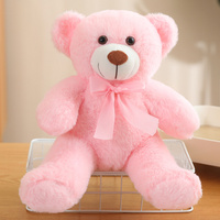 Nouveauté Ours en peluche cinq couleurs personnalisé en gros avec nœud Ours en peluche animaux doux