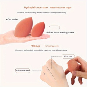 Esponja de Maquillaje Cosmética de <span class=keywords><strong>Terciopelo</strong></span>, Forma de Huevo, Súper Suave, 40x30mm, para Base de Maquillaje, Marca Privada, Superventas 2024 - Product Image 6