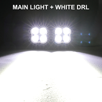 Nouvelle lampe de travail DRL bicolore de 4 pouces avec télécommande, 160W, faisceau large et spot combiné, LED, étanche IP67 pour camion, UTV, VTT