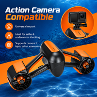 Scooter sous-marin à double moteur, poussée de 12 kg, profondeur de 50 m, 2 vitesses, rechargeable, pour la plongée, la natation et le snorkeling