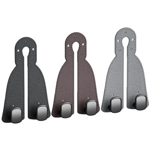 Gancho doble de cuero Shang Fu para coche, soporte oculto para teléfono en el reposacabezas, negro, marrón, gris - Product Image 1