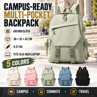 Sac à dos Oxford léger personnalisé avec compartiment pour ordinateur portable de 15,6 pouces et design multi-poches pour le campus, les trajets quotidiens et les voyages