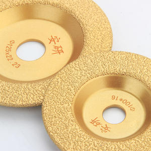 Disques de meulage diamantés brasés en forme de coupelle pour meuleuse d'angle, disques de meulage pour fonte, disques de meulage métalliques en forme de disque - Product Image 2