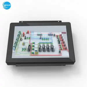 15 zoll 100 x 100 mm VESA offener rahmen wasserdichter touchscreen monitor eingebauter benutzerdefinierter hoher helligkeit ip65 monitor